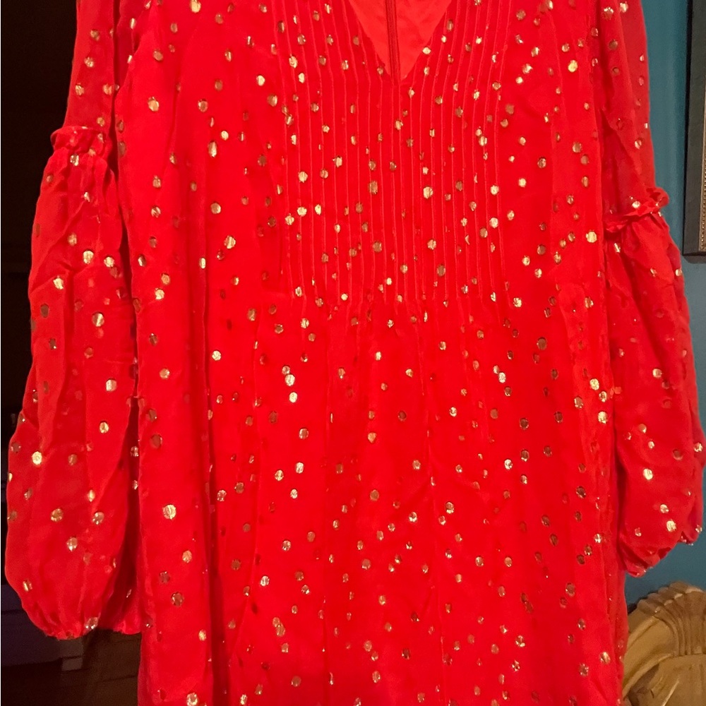 Lily Pulitzer Women's Red Polka Dot Top Size 10 - Picture 9 of 17